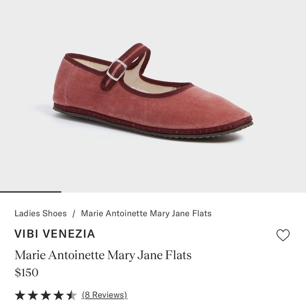 Vibi Venezia Marie Antoinette Mary Jane  flats 38 7.5 NIB